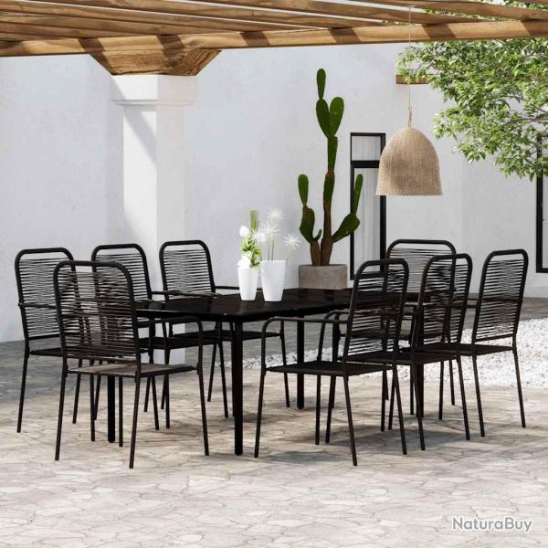 Ensemble � manger de jardin 9 pcs Noir