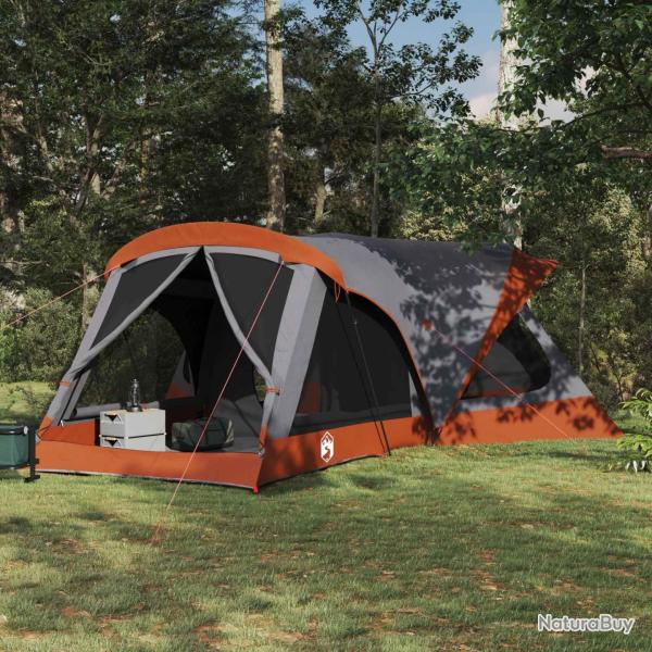Tente familiale Gris et orange 550 x 555 x 208 cm