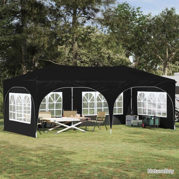 Tente de f�te pop-up 575 x 288 x 245 cm Noir Tissu Oxford