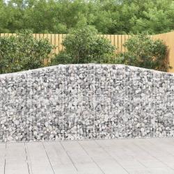 Paniers &agrave; gabions arqu&eacute;s 4 pcs 400x50x100/120 cm Fer galvanis&eacute;