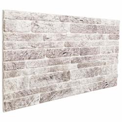 Panneaux muraux 10 pcs Gris clair et blanc 100 x 50 cm