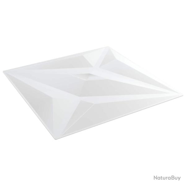 Panneaux muraux 24 pcs �toile Blanche 50 x 50 cm Mousse XPS