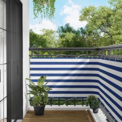 &Eacute;cran de balcon Bleu et Blanc 100 x 400 cm Tissu Oxford