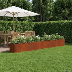 Jardin sur&eacute;lev&eacute; Acier patin&eacute; 380 x 40 x 40 cm Acier