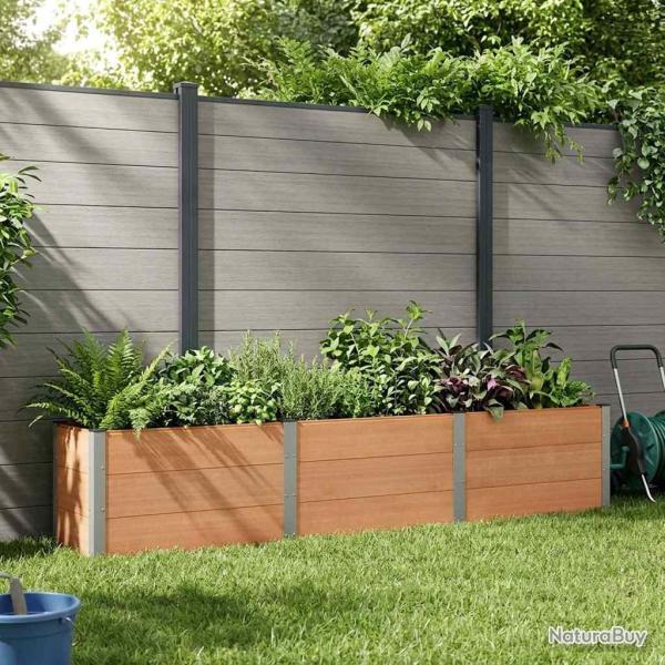 Jardini�re sur�lev�e Marron 300 x 50 x 54 cm