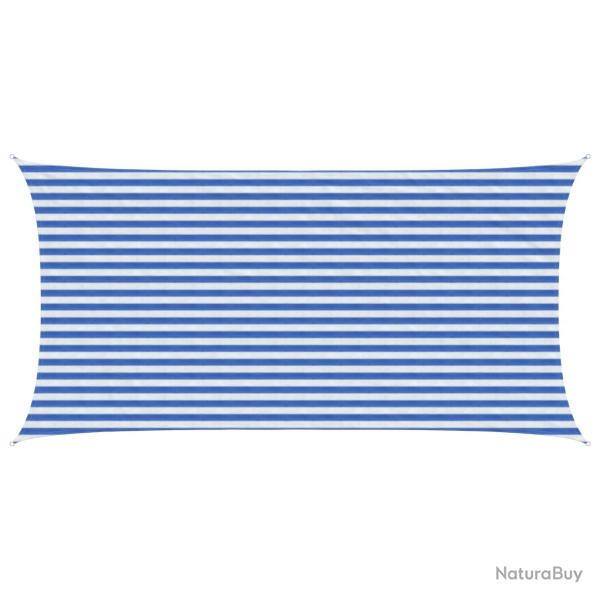Voile d'ombre Bleu et Blanc 2,5 x 4,5 m HDPE