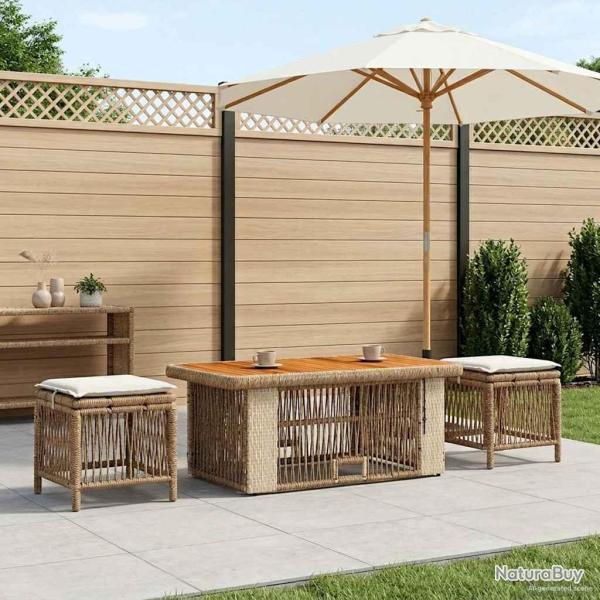 Ensemble de salle � manger pour jardin 4 pcs Beige et cr�me