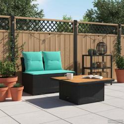2 Pi&egrave;ce Canap&eacute; du milieu de jardin avec table relevable