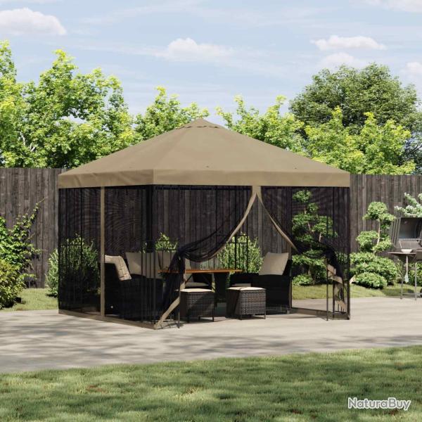 Abri de jardin avec parois 3 x 3 m Beige Polyester et Acier