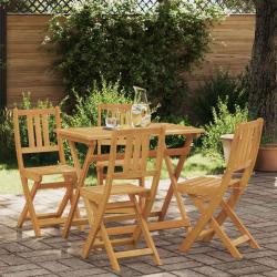 Chaises de bistrot d'ext&eacute;rieur 4 pcs Naturel 40 x 42 x 85 cm