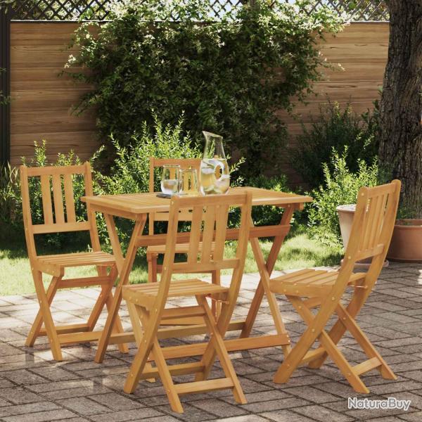 Chaises de bistrot d'ext�rieur 4 pcs Naturel 40 x 42 x 85 cm
