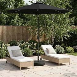 Parasol de jardin avec lumi&egrave;res LED et base 230 x 230 cm