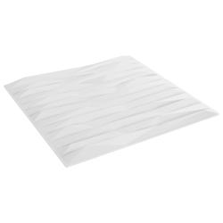 Panneaux muraux 48 pcs Pierre Blanche 50 x 50 cm Mousse XPS