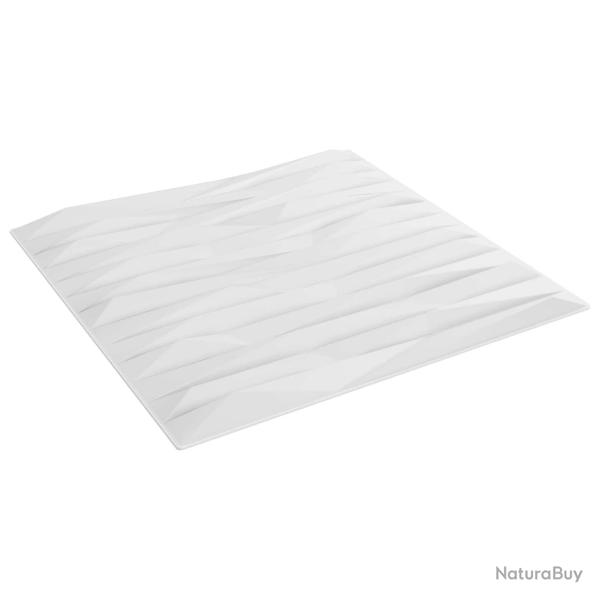 Panneaux muraux 48 pcs Pierre Blanche 50 x 50 cm Mousse XPS