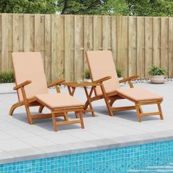 Chaise longue inclinable et pliable 2 pcs 55 x 146 x 91 cm