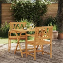 Chaises de jardin 2 pcs Naturel Bois d'Acacia Massif