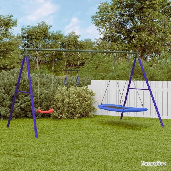 Jeu d'ext�rieur avec balan�oire, trap�ze et balan�oire nid