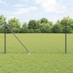 Cl&ocirc;ture hexagonale avec poteau 10 x 1 m Acier recouvert de PVC