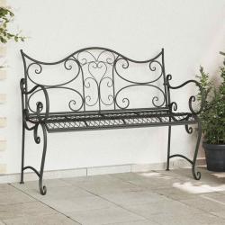 Banc de jardin 2-Nombre de places 114 x 56,5 x 90 cm Acier
