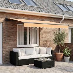 Auvent r&eacute;tractable Sable 3 x 2,5 m Polyester et Aluminium