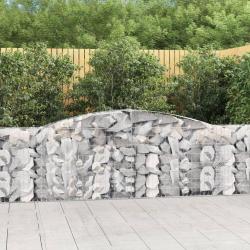 Paniers &agrave; gabions arqu&eacute;s 5 pcs 400x30x80/100 cm Fer galvanis&eacute;