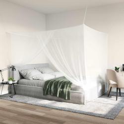 Filet anti-moustiques pour lit 156 mailles 3 pcs Blanc