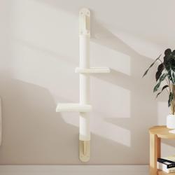 Arbre &agrave; chat mural avec griffoir cr&egrave;me 108 cm