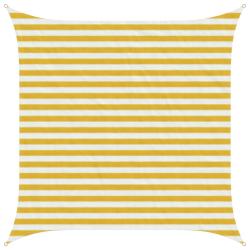Voile d'ombre Jaune et blanc 2,5 x 2,5 m HDPE