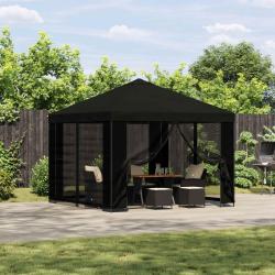 Abri de jardin avec parois 3 x 3 m Noir Polyester et Acier