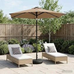 Parasol de jardin avec lumi&egrave;res LED et base 230 x 230 cm