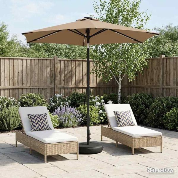 Parasol de jardin avec lumi�res LED et base 230 x 230 cm