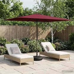 Parasol de jardin avec base 200 x 300 cm Polyester