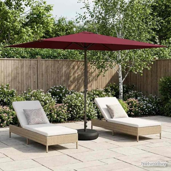 Parasol de jardin avec base 200 x 300 cm Polyester