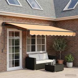Auvent r&eacute;tractable Sable 4 &times; 3 m Polyester et Aluminium