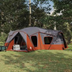 Tente familiale Gris et orange 610 x 610 x 210 cm