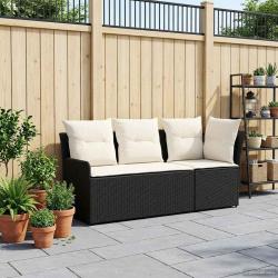 Sofa de jardin avec accoudoirs et sofa d'angle 2 Pi&egrave;ce Rotin PE