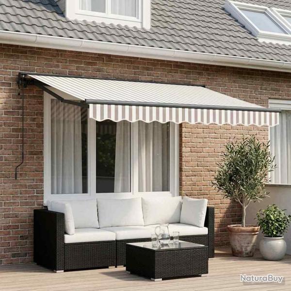 Auvent r�tractable Gris clair et blanc 3 x 2,5 m