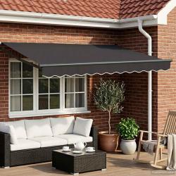 Auvent r&eacute;tractable &eacute;lectrique Anthracite 3,5 x 2,5 m