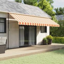 Tissu de remplacement de cantonni&egrave;re d'auvent jaune orange 5 m