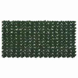 &Eacute;cran de balcon avec feuilles Vert fonc&eacute; 200 x 100 cm
