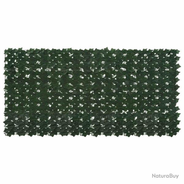 �cran de balcon avec feuilles Vert fonc� 200 x 100 cm