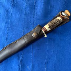 couteau de chasse  vintage  Linder  ann&eacute;es 1960