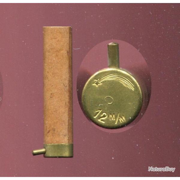 Cal. 12 mm � broche - marquage : Com�te - douille carton saumon sans bourrelet - jamais charg�e