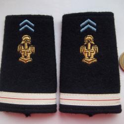 fourreaux &eacute;paulettes adjudant des transmissions arm&eacute;e terre