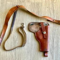 holster d"&eacute;paule en cuir pistolet petit calibre