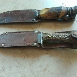 lot de deux couteaux de chasse