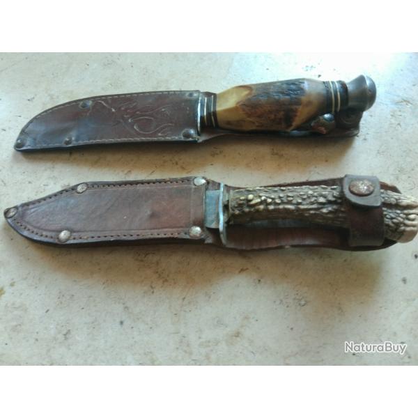 lot de deux couteaux de chasse