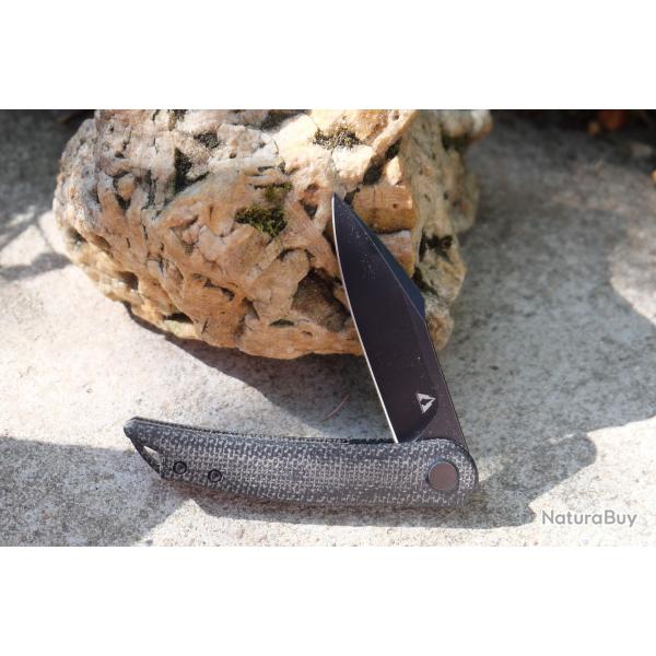 Couteau Pliant CMB Made Knives Kisame Lame Acier Bohler K110 (HRC 57-59) Manche Micarta Liner Lock