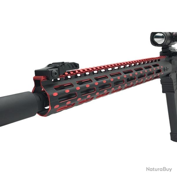 UTG Leapers - AR15 Garde-Main 15" Super Slim Free Float M-Lok - Noir et Rouge