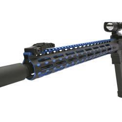 UTG Leapers - AR15 Garde-Main 15" Super Slim Free Float M-Lok - Noir et Blue